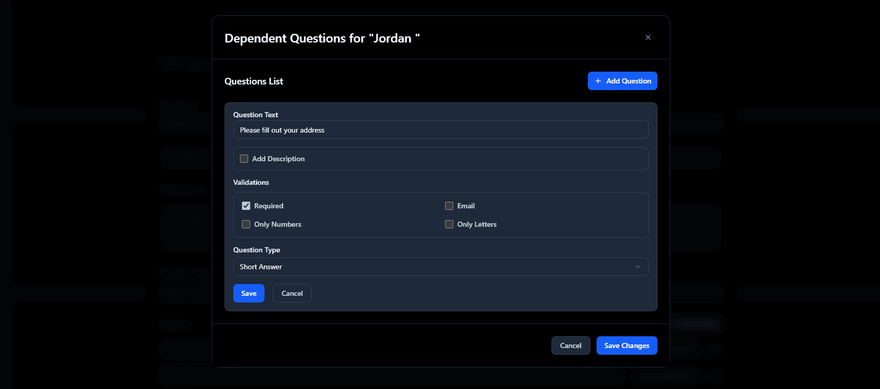 Smart Dependent Questions