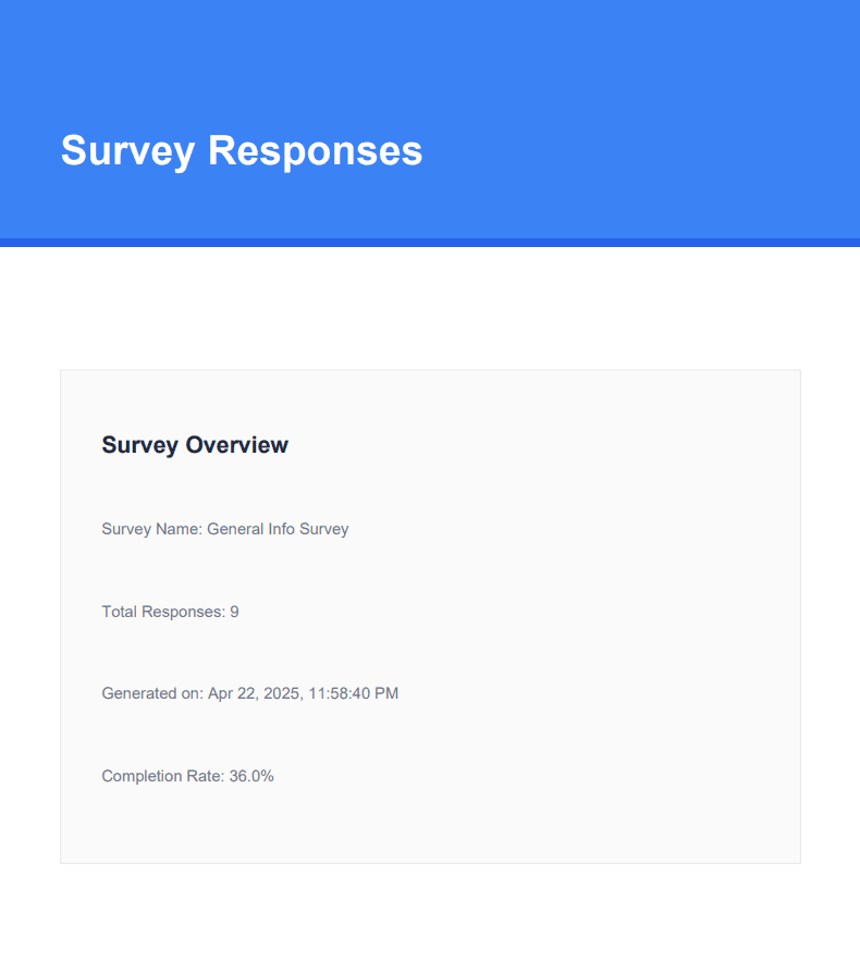 PDF Response Generation